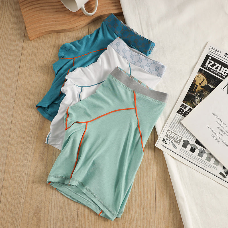 Men's Bamboo Fiber Anti-chafing Underwear, Five-point Breathable And Loose Shorts