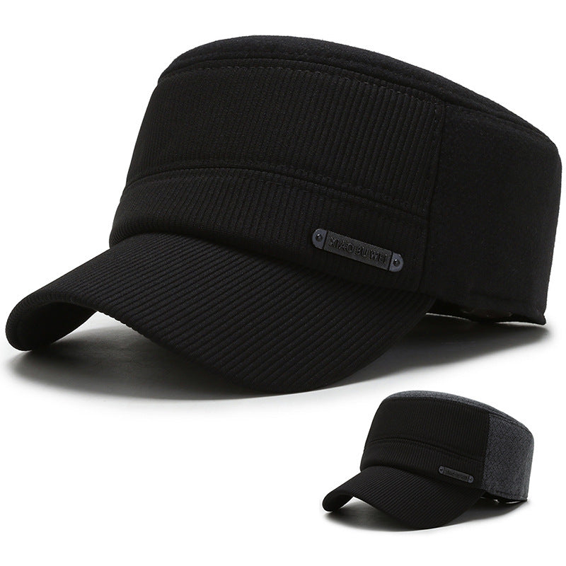 Men's Flat Cap For Autumn And Winter Outdoor Warmth With Ear Protection