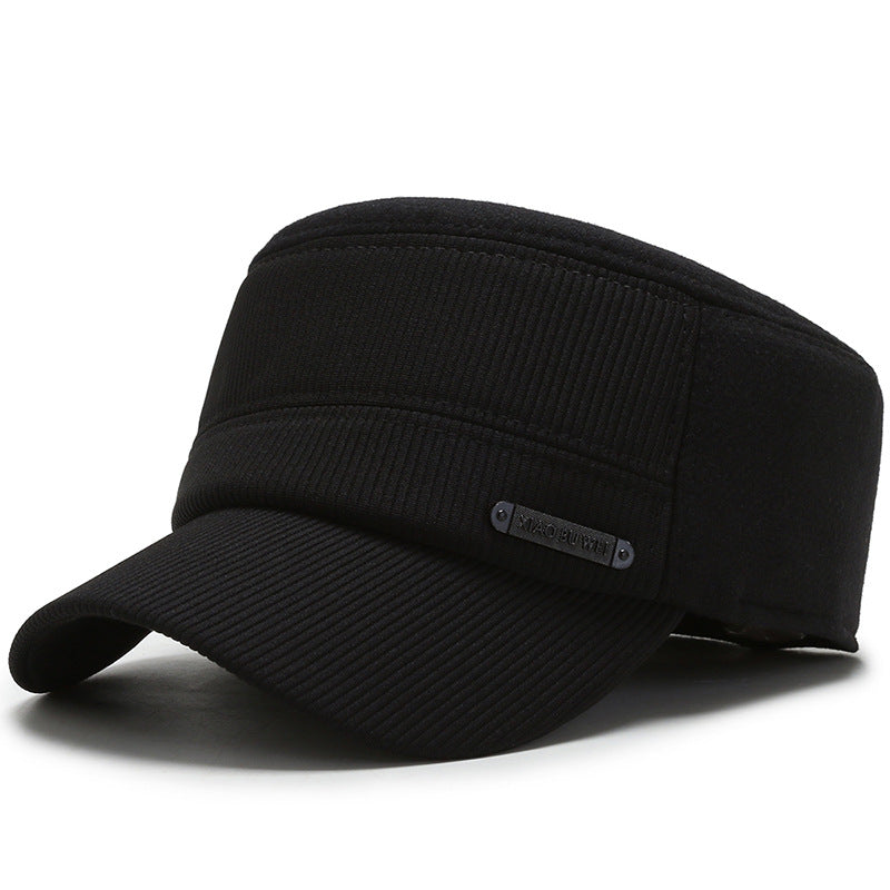 Men's Flat Cap For Autumn And Winter Outdoor Warmth With Ear Protection