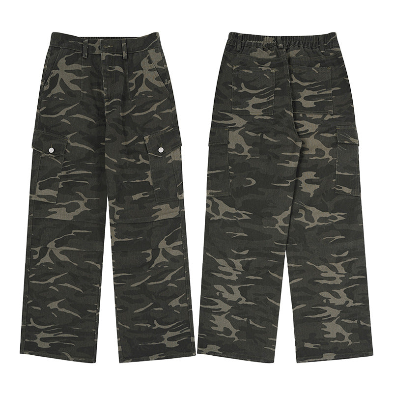 Paratrooper Camouflage Cargo Pants Men And Women Multi-pocket